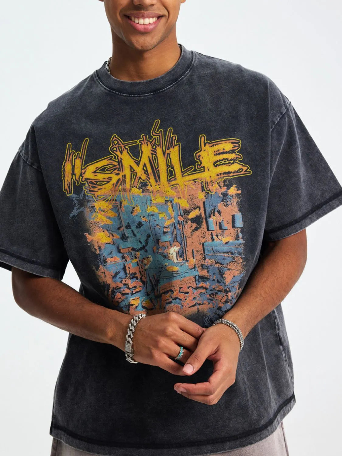 Men's Graphic Round Neck Short Sleeve T-Shirt - Urban Legend Wear