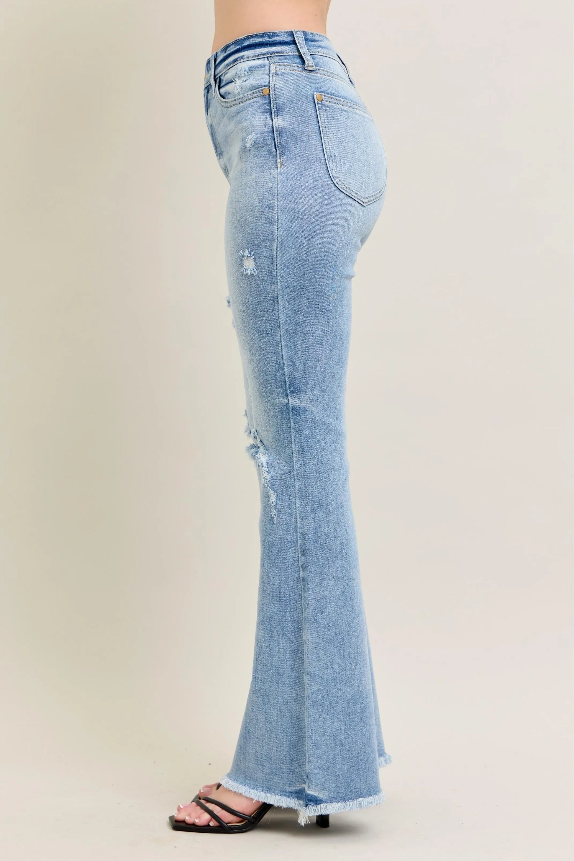 Judy Blue Full Size Hw Flare Jeans W/ Shield Pockets - Urban Legend Wear