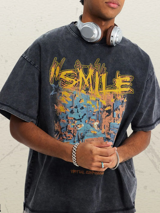 Men's Graphic Round Neck Short Sleeve T-Shirt - Urban Legend Wear