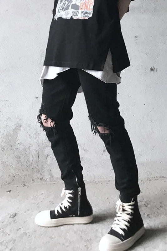 Men's Distressed Skinny Jeans - Urban Legend Wear