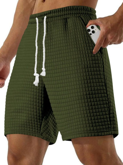 Men's Full Size Drawstring Textured Shorts - Urban Legend Wear
