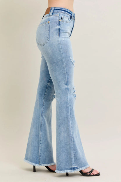 Judy Blue Full Size Hw Flare Jeans W/ Shield Pockets - Urban Legend Wear