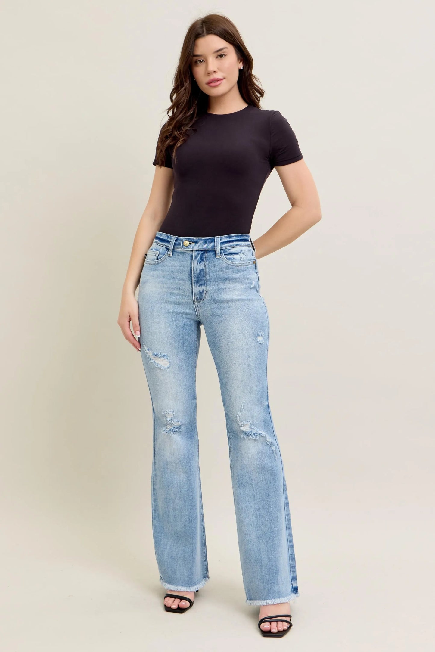 Judy Blue Full Size Hw Flare Jeans W/ Shield Pockets - Urban Legend Wear