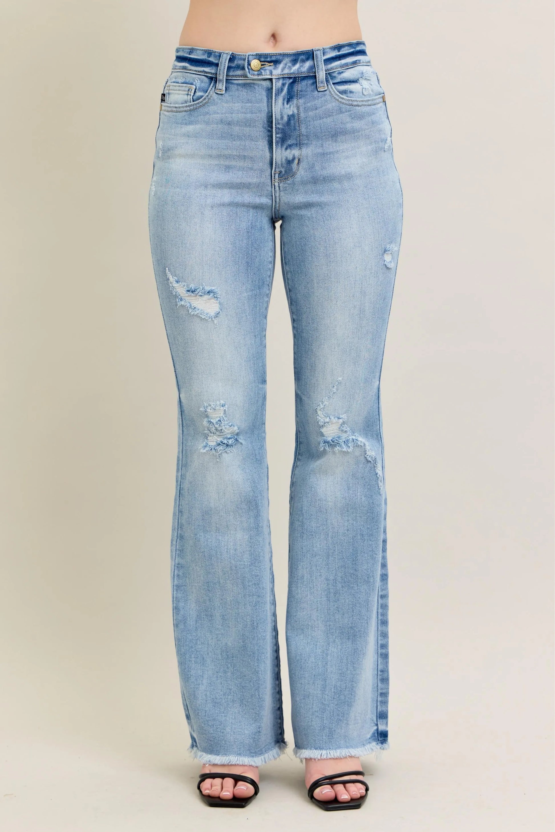 Judy Blue Full Size Hw Flare Jeans W/ Shield Pockets - Urban Legend Wear