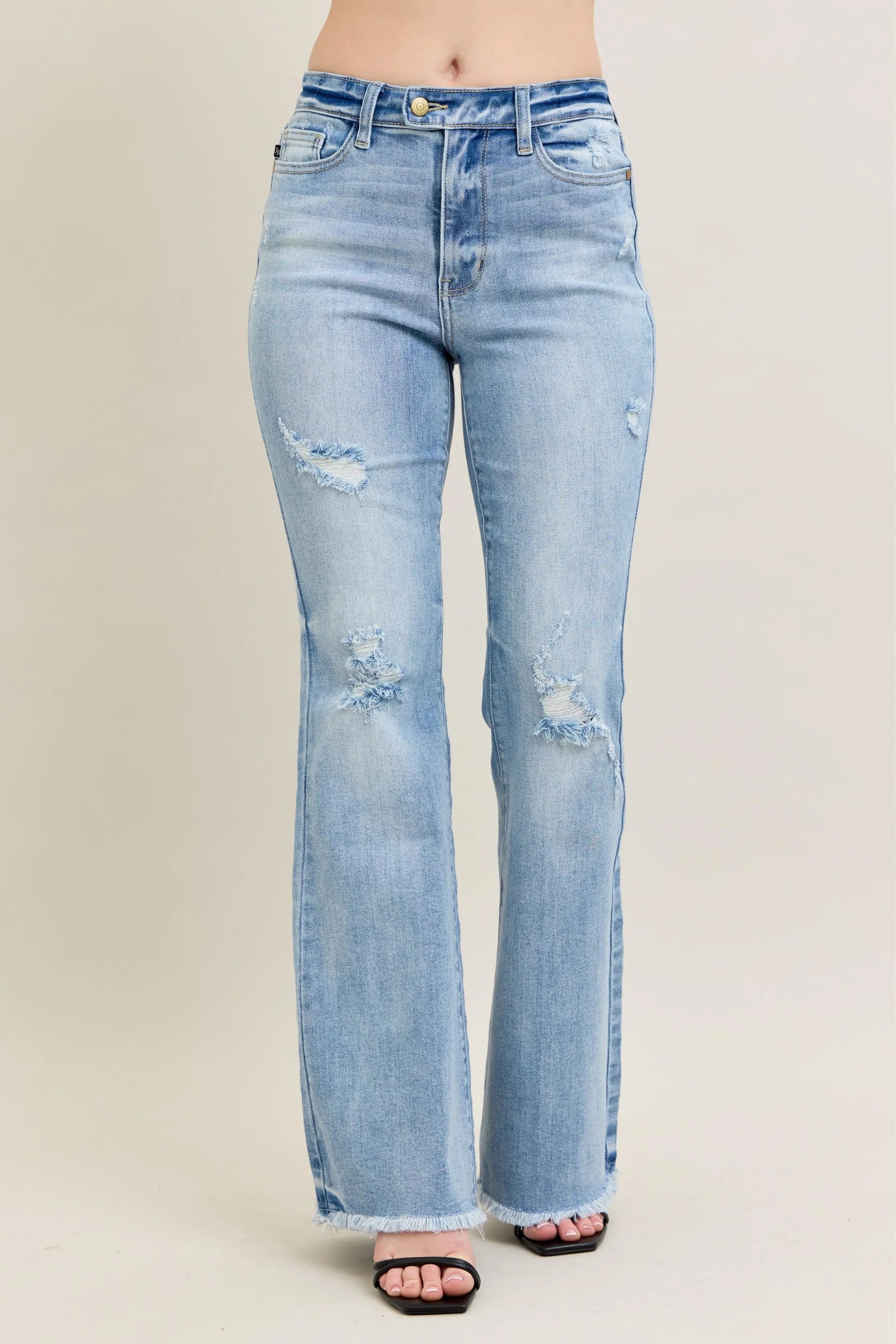Judy Blue Full Size Hw Flare Jeans W/ Shield Pockets - Urban Legend Wear