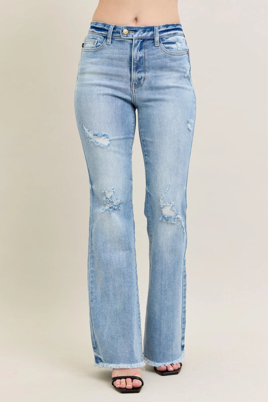 Judy Blue Full Size Hw Flare Jeans W/ Shield Pockets - Urban Legend Wear